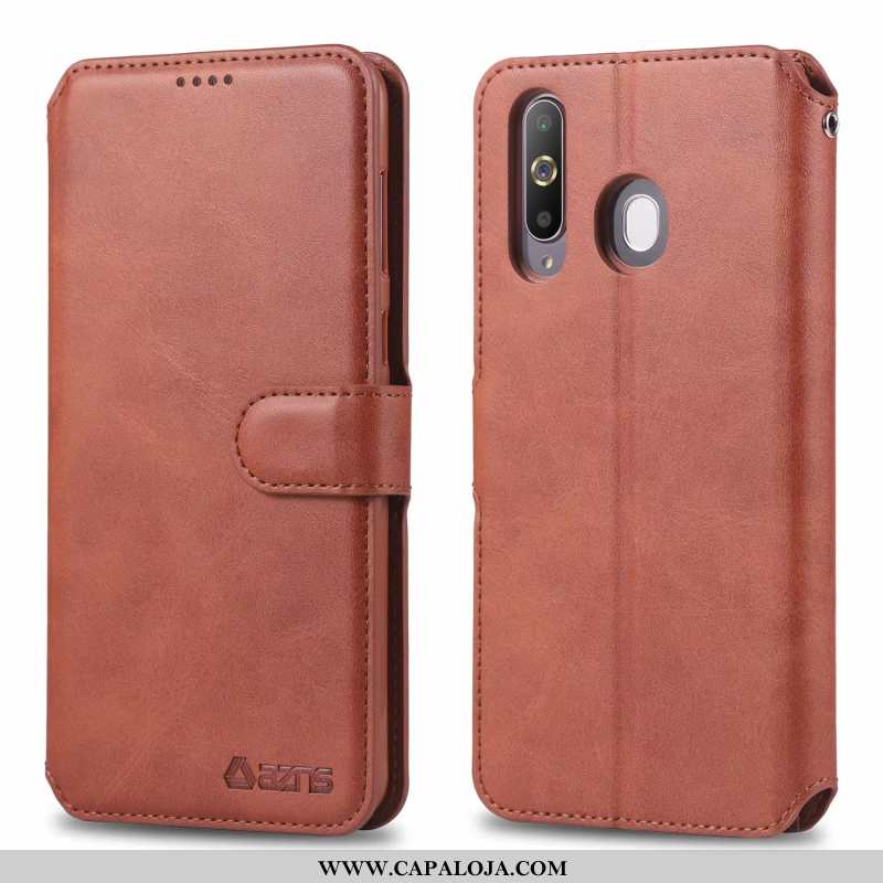 Capa Samsung Galaxy A60 Soft Couro Cordao Tampa Castanho, Capas Samsung Galaxy A60 Protetoras Compra