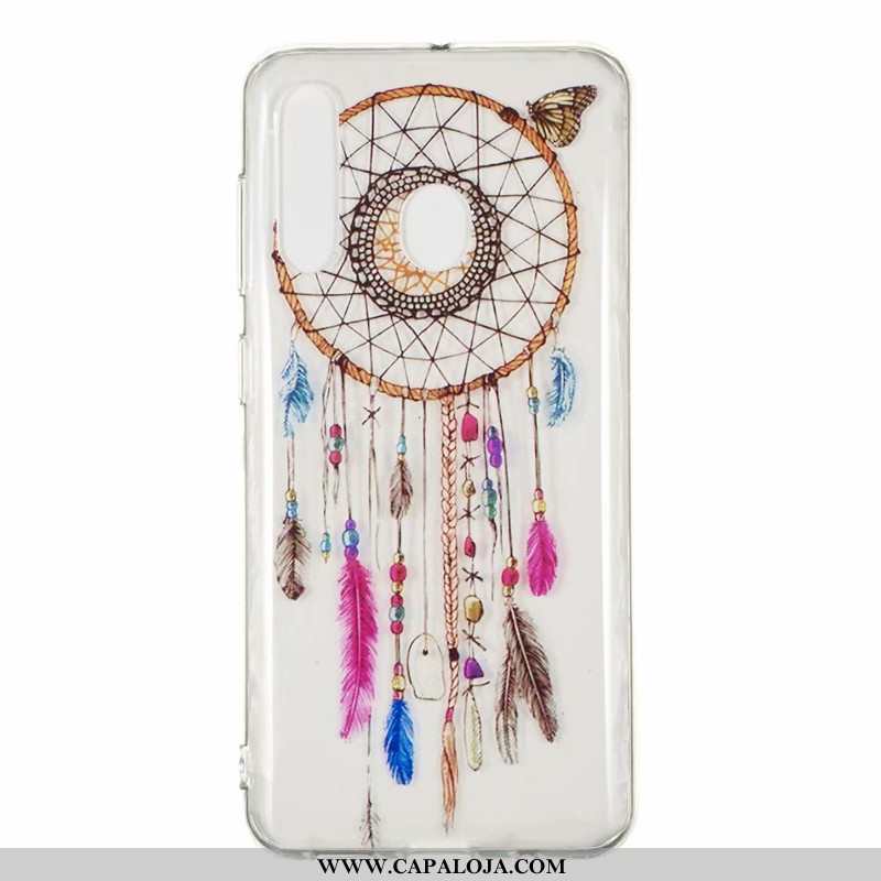 Capa Samsung Galaxy A60 Transparente Capas Antiqueda Soft Azul, Samsung Galaxy A60 Desenho Animado B