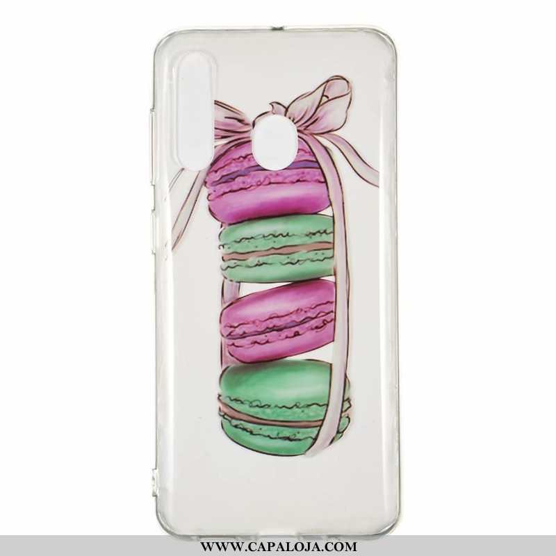 Capa Samsung Galaxy A60 Transparente Capas Antiqueda Soft Azul, Samsung Galaxy A60 Desenho Animado B