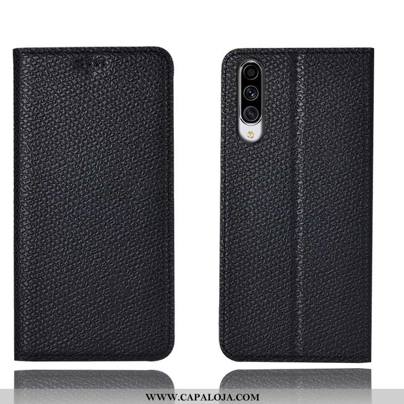 Capa Samsung Galaxy A70 Couro Genuíno Malha Preto Cases, Capas Samsung Galaxy A70 Protetoras Promoçã