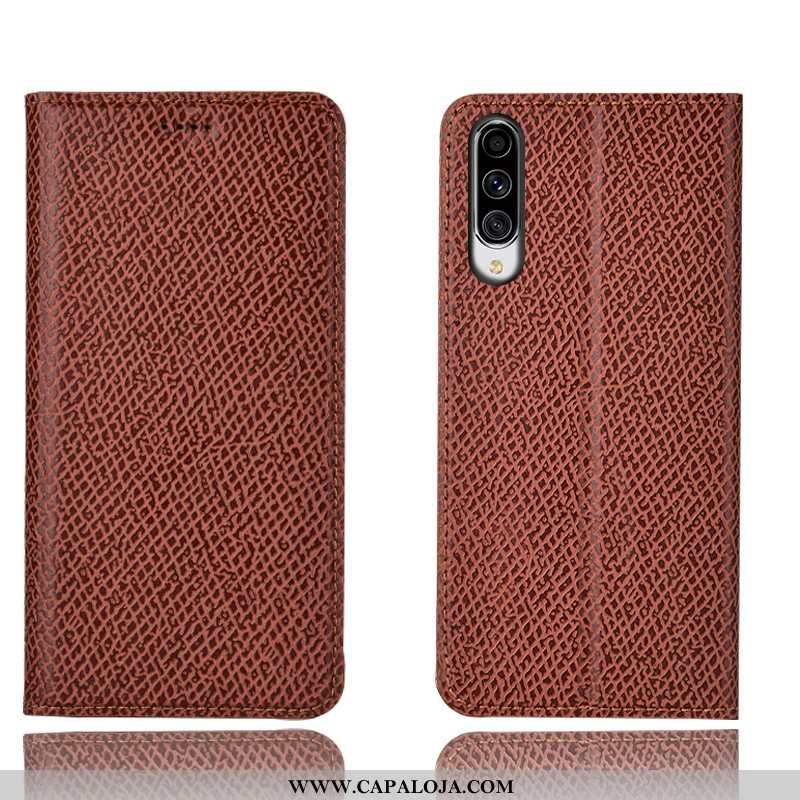 Capa Samsung Galaxy A70 Couro Genuíno Malha Preto Cases, Capas Samsung Galaxy A70 Protetoras Promoçã