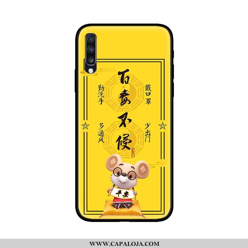 Capa Samsung Galaxy A70 Tendencia Antiqueda Vidro Feminino Amarelo, Capas Samsung Galaxy A70 Proteto