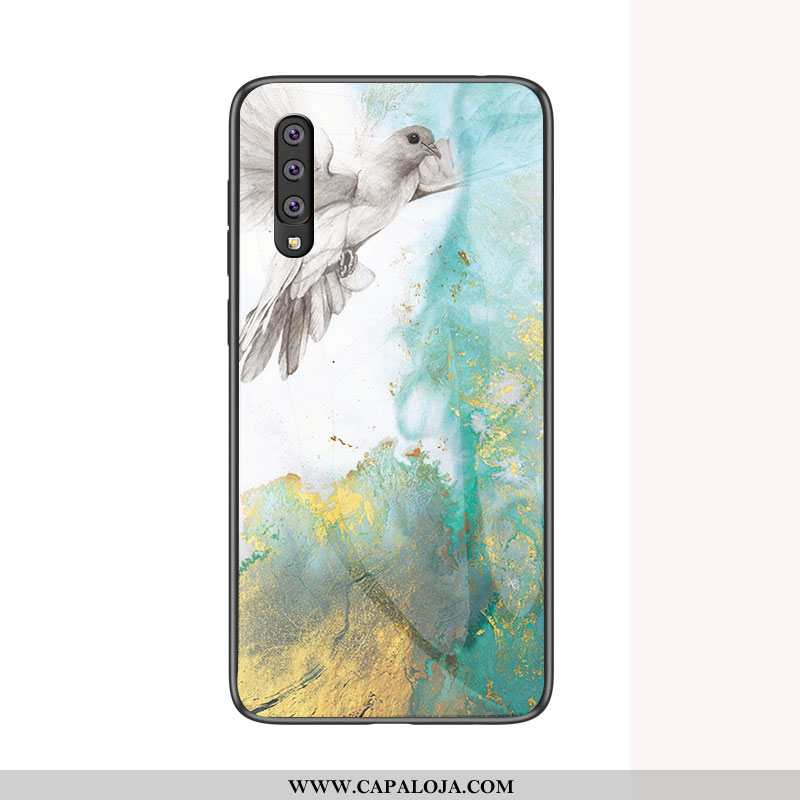 Capa Samsung Galaxy A70 Vidro Marmore Vermelha Masculino Azul, Capas Samsung Galaxy A70 Tendencia Ve