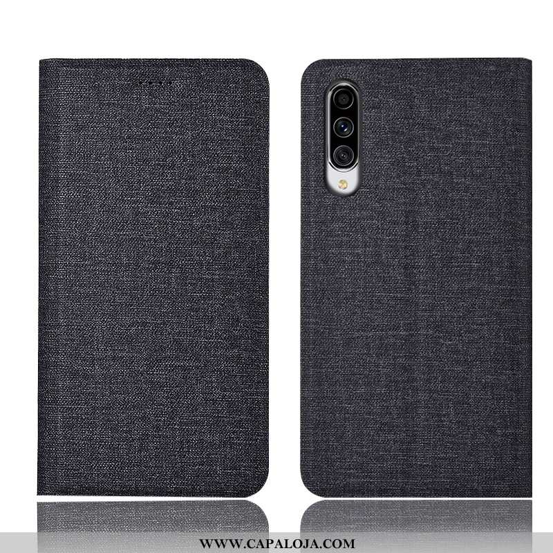 Capa Samsung Galaxy A70s Protetoras Capas Azul Telemóvel, Samsung Galaxy A70s Linho Promoção