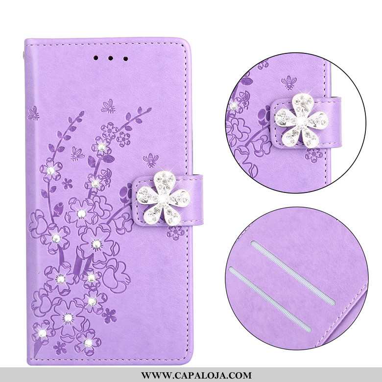 Capa Samsung Galaxy A71 Couro Antiqueda Florais Capas Roxo, Samsung Galaxy A71 Protetoras Baratas