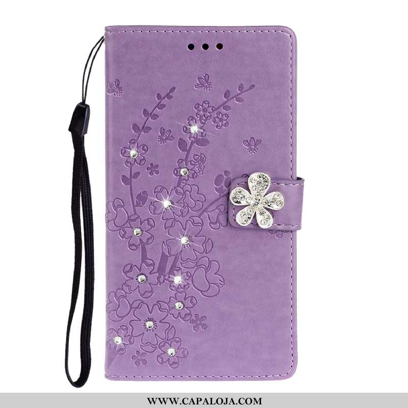 Capa Samsung Galaxy A71 Couro Antiqueda Florais Capas Roxo, Samsung Galaxy A71 Protetoras Baratas