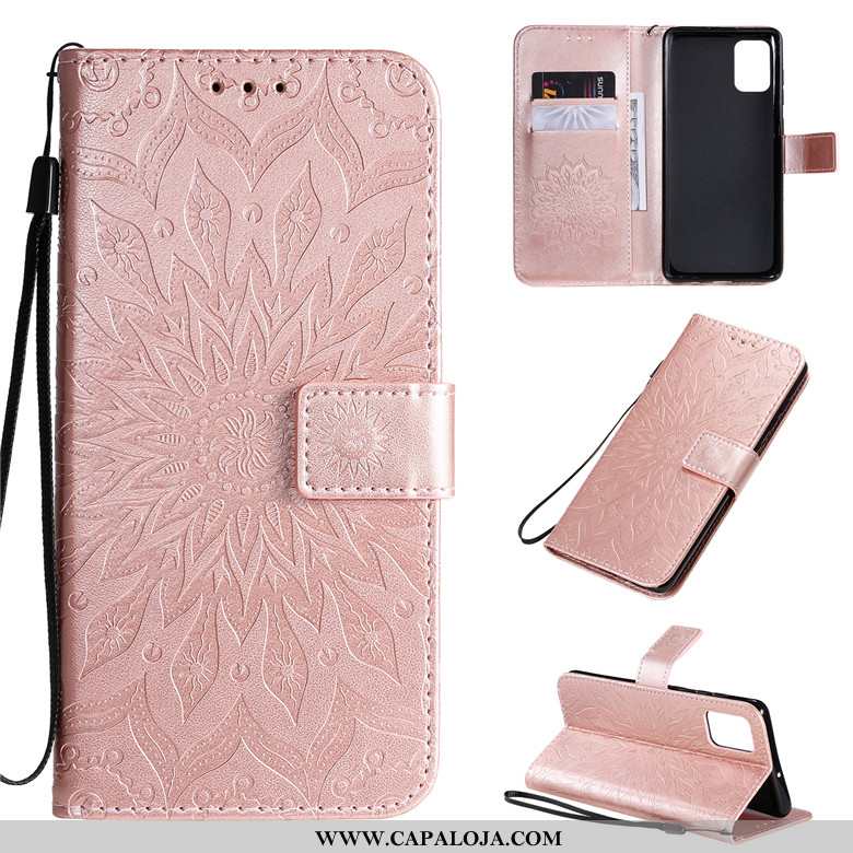 Capa Samsung Galaxy A71 Couro Capas Florido Cases Rosa, Samsung Galaxy A71 Protetoras Online