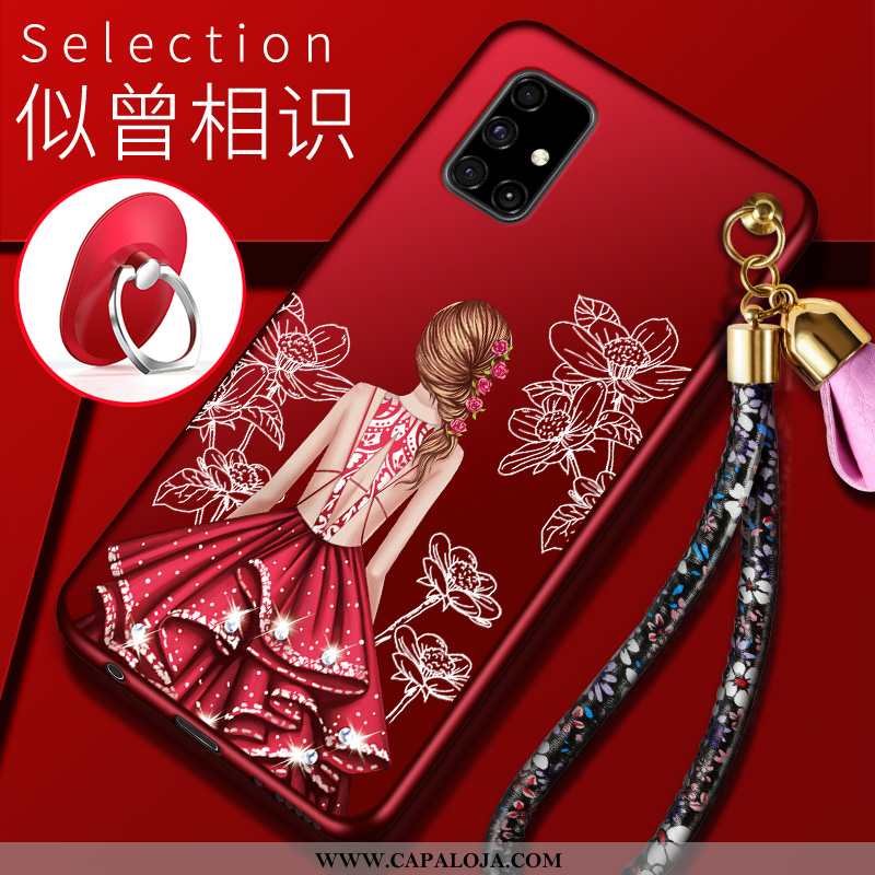 Capa Samsung Galaxy A71 Protetoras Antiqueda Nova Soft Vermelho, Capas Samsung Galaxy A71 Silicone P