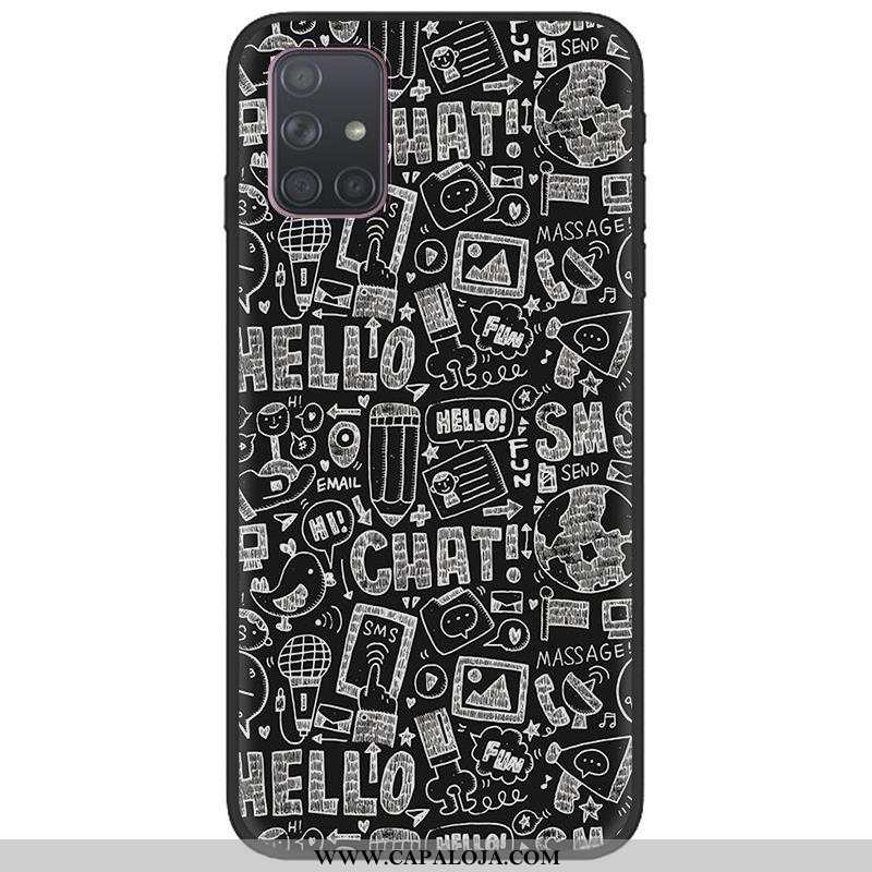 Capa Samsung Galaxy A71 Tendencia Capas Criativas Desenho Animado Verde, Samsung Galaxy A71 Soft Com