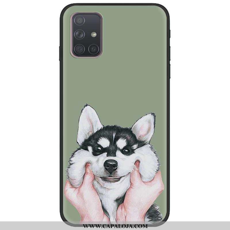 Capa Samsung Galaxy A71 Tendencia Capas Criativas Desenho Animado Verde, Samsung Galaxy A71 Soft Com