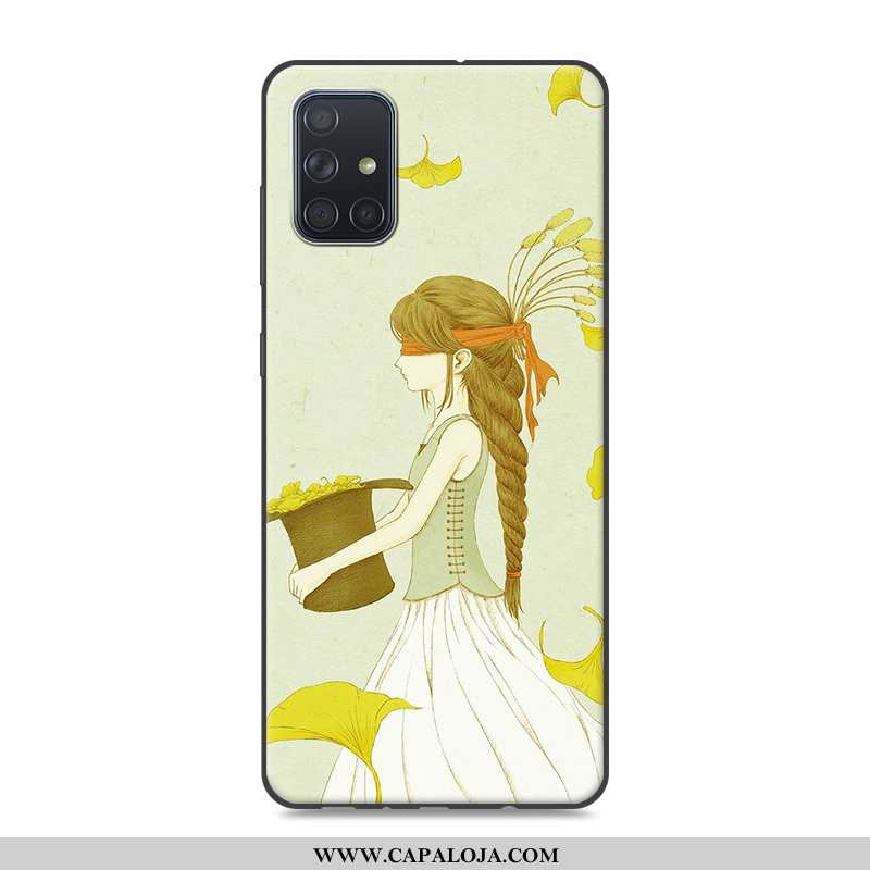 Capa Samsung Galaxy A71 Tendencia Malha Telemóvel Vermelha Branco, Capas Samsung Galaxy A71 Soft Pro