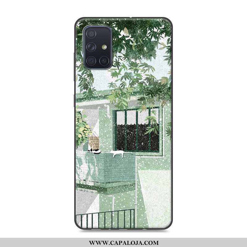 Capa Samsung Galaxy A71 Tendencia Malha Telemóvel Vermelha Branco, Capas Samsung Galaxy A71 Soft Pro