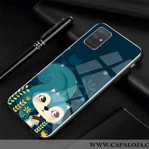 Capa Samsung Galaxy A71 Tendencia Telemóvel Masculino Vidro Preto, Capas Samsung Galaxy A71 Protetor