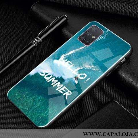 Capa Samsung Galaxy A71 Tendencia Telemóvel Masculino Vidro Preto, Capas Samsung Galaxy A71 Protetor