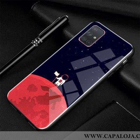 Capa Samsung Galaxy A71 Tendencia Telemóvel Masculino Vidro Preto, Capas Samsung Galaxy A71 Protetor