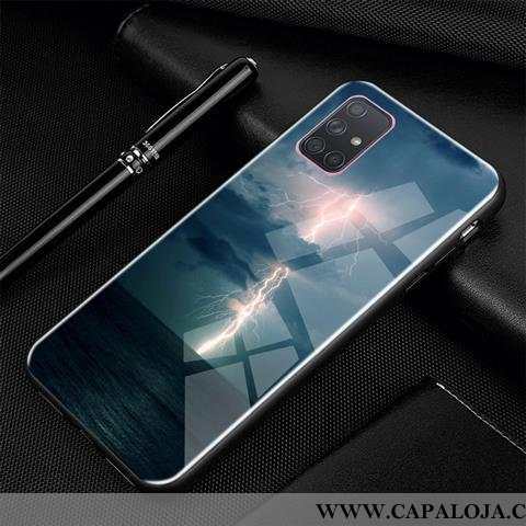 Capa Samsung Galaxy A71 Tendencia Telemóvel Masculino Vidro Preto, Capas Samsung Galaxy A71 Protetor