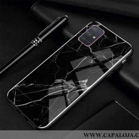 Capa Samsung Galaxy A71 Tendencia Telemóvel Masculino Vidro Preto, Capas Samsung Galaxy A71 Protetor