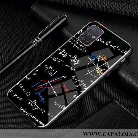 Capa Samsung Galaxy A71 Tendencia Telemóvel Masculino Vidro Preto, Capas Samsung Galaxy A71 Protetor