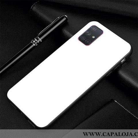 Capa Samsung Galaxy A71 Tendencia Telemóvel Masculino Vidro Preto, Capas Samsung Galaxy A71 Protetor