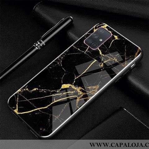 Capa Samsung Galaxy A71 Tendencia Telemóvel Masculino Vidro Preto, Capas Samsung Galaxy A71 Protetor