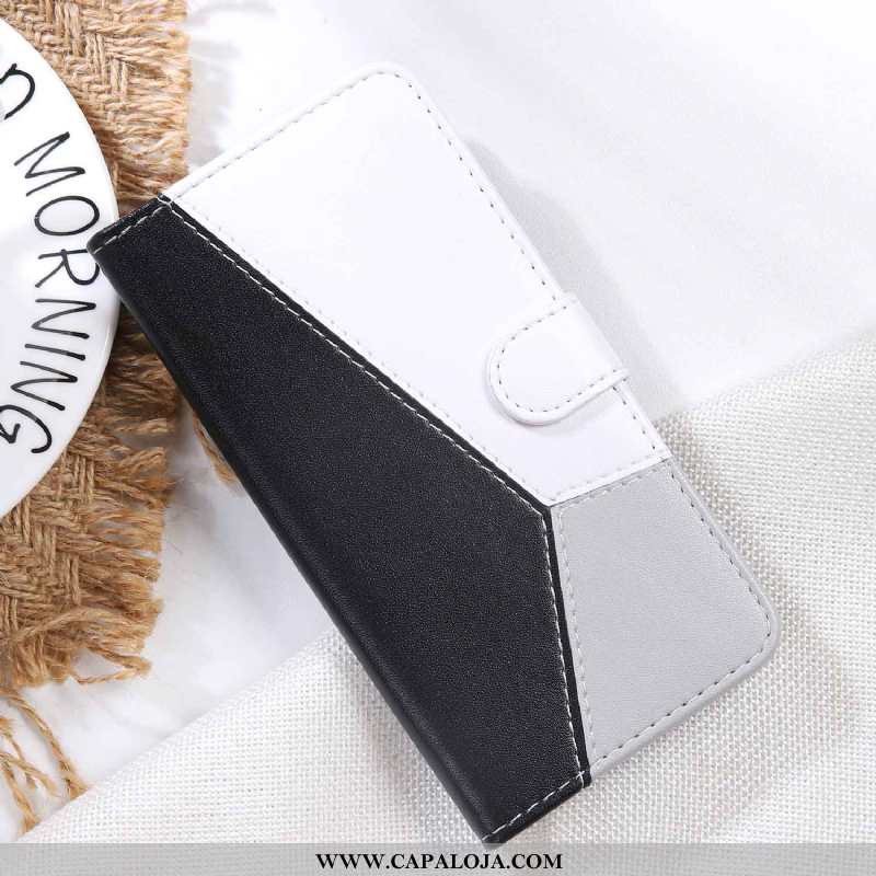 Capa Samsung Galaxy A80 Couro Cover Colorblock Telemóvel, Capas Samsung Galaxy A80 Preto Baratos