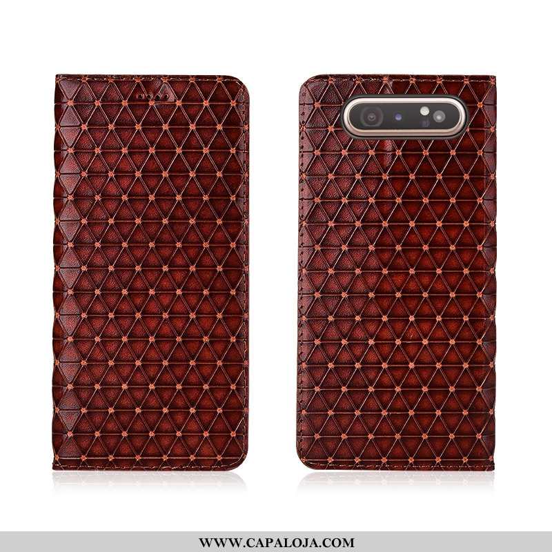 Capa Samsung Galaxy A80 Couro Genuíno Capas Antiqueda Nova Rosa, Samsung Galaxy A80 Couro Baratas