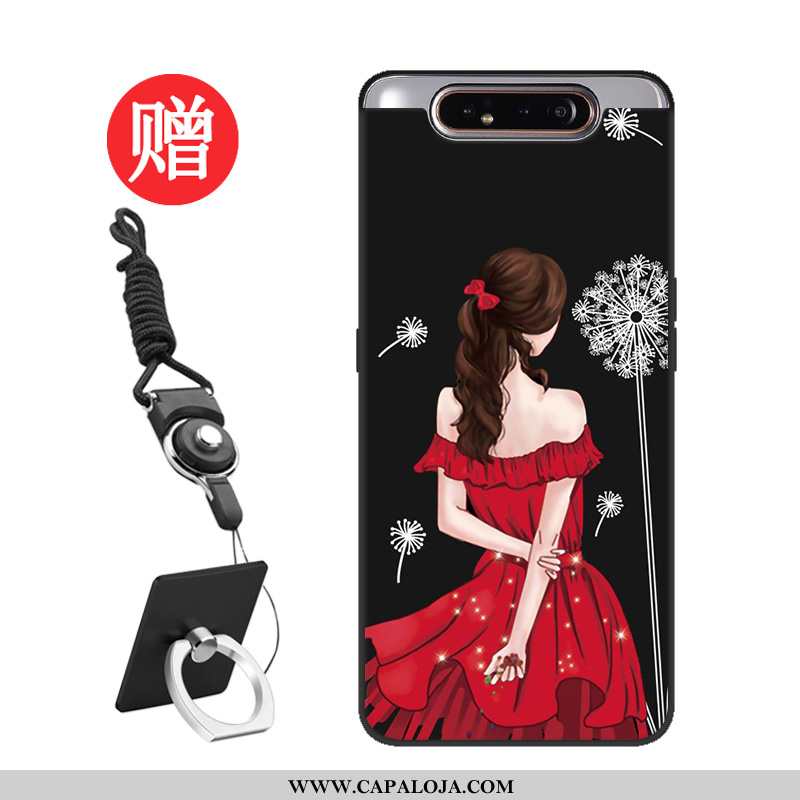 Capa Samsung Galaxy A80 Personalizada Malha Silicone Feminino Vermelho, Capas Samsung Galaxy A80 Pro