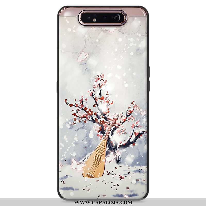 Capa Samsung Galaxy A80 Protetoras Feminino Telemóvel Branco, Capas Samsung Galaxy A80 Vintage Promo