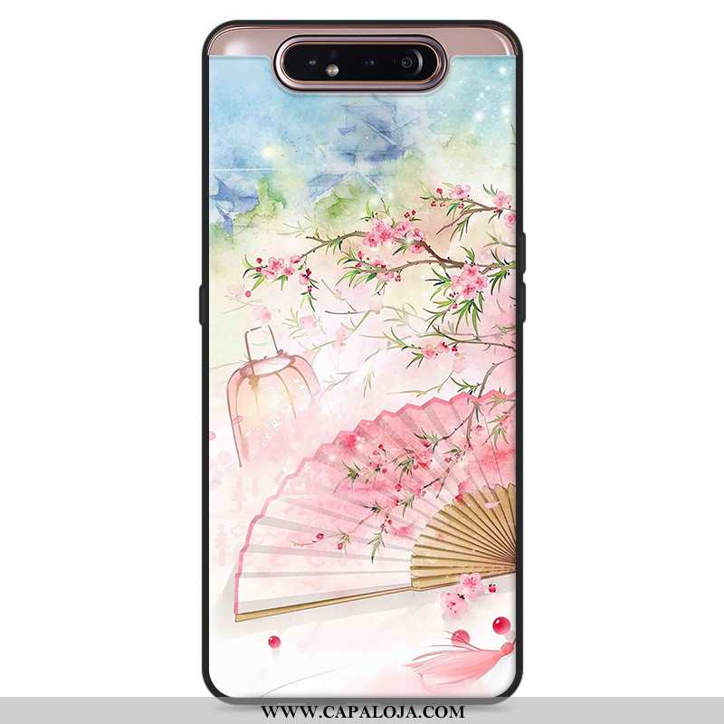 Capa Samsung Galaxy A80 Protetoras Feminino Telemóvel Branco, Capas Samsung Galaxy A80 Vintage Promo