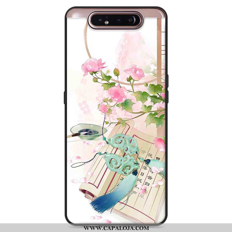 Capa Samsung Galaxy A80 Protetoras Feminino Telemóvel Branco, Capas Samsung Galaxy A80 Vintage Promo