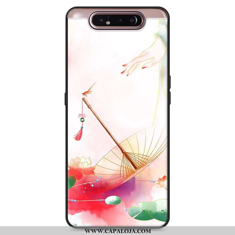 Capa Samsung Galaxy A80 Protetoras Feminino Telemóvel Branco, Capas Samsung Galaxy A80 Vintage Promo