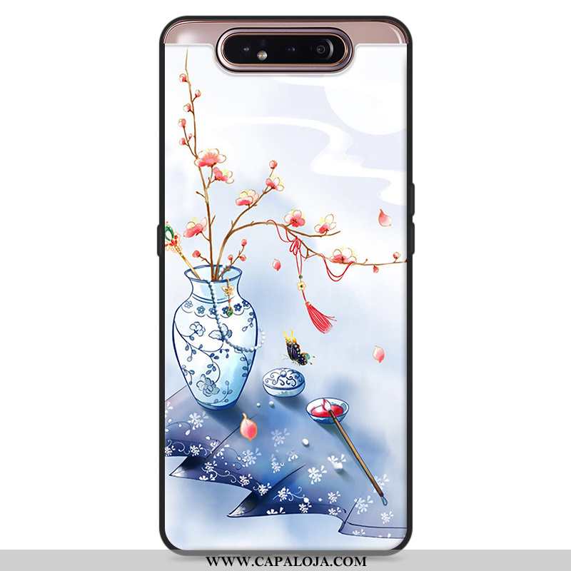 Capa Samsung Galaxy A80 Protetoras Feminino Telemóvel Branco, Capas Samsung Galaxy A80 Vintage Promo