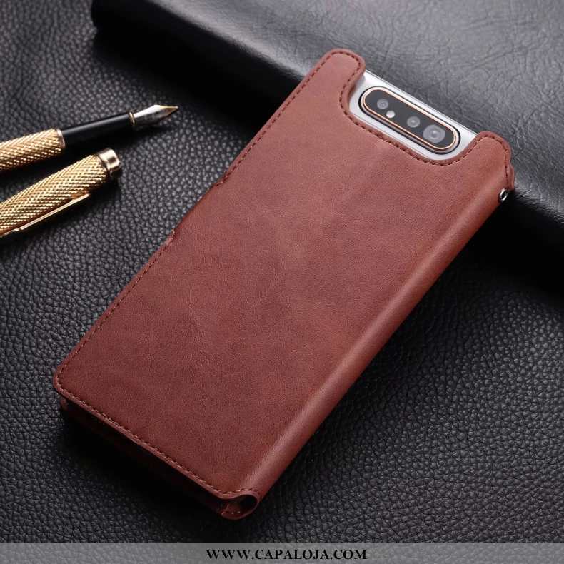 Capa Samsung Galaxy A80 Silicone Protetoras Telemóvel Cover Castanho, Capas Samsung Galaxy A80 Couro