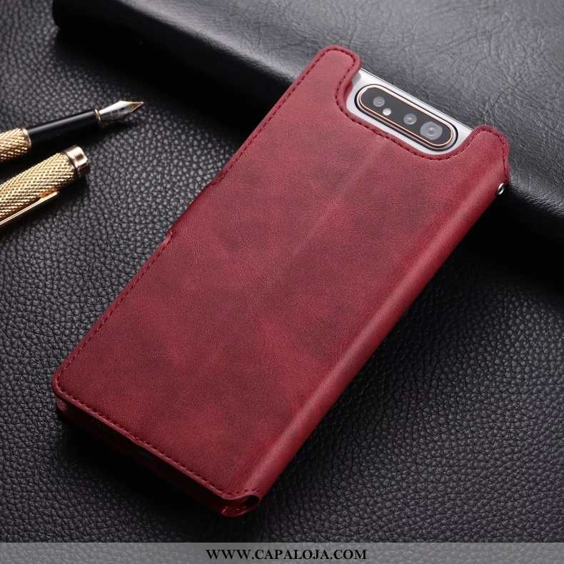 Capa Samsung Galaxy A80 Silicone Protetoras Telemóvel Cover Castanho, Capas Samsung Galaxy A80 Couro