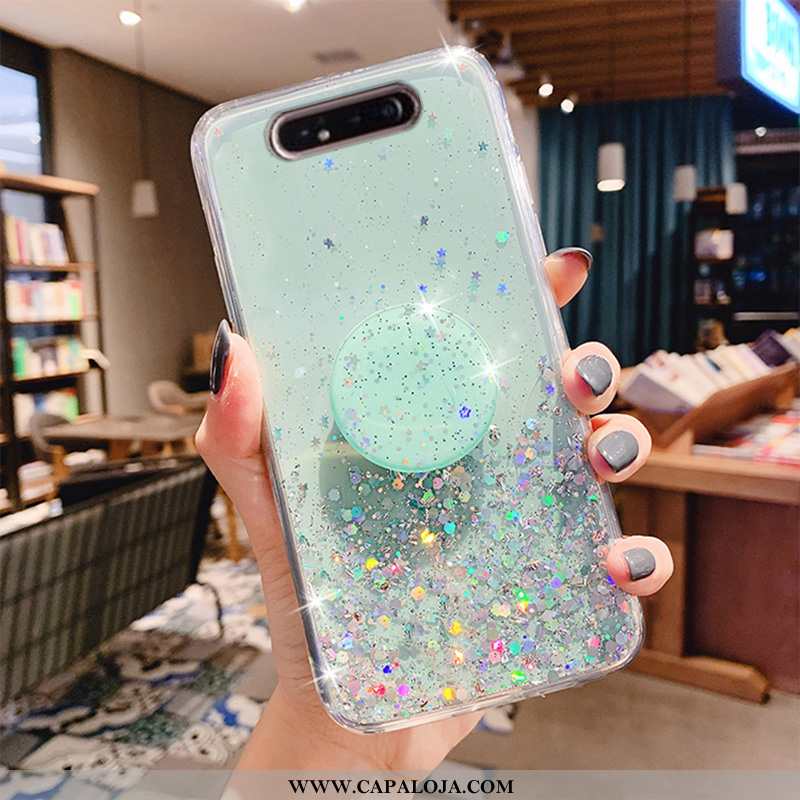 Capa Samsung Galaxy A80 Slim Completa Cola Telinha Verde, Capas Samsung Galaxy A80 Tendencia Venda