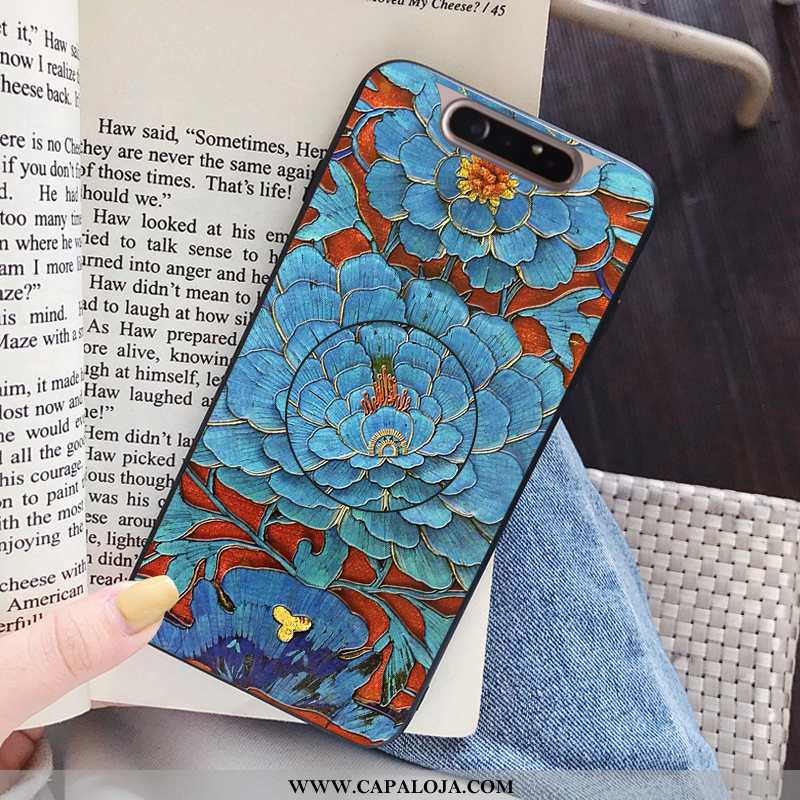 Capa Samsung Galaxy A80 Tendencia Antiqueda Lift Protetoras Azul, Capas Samsung Galaxy A80 Soft Bara