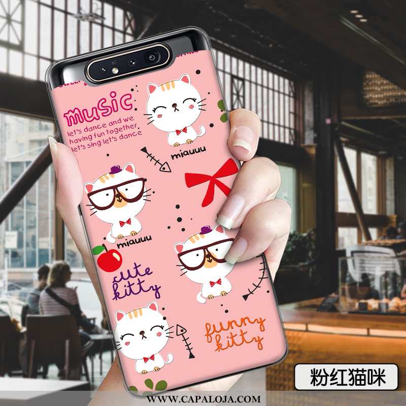 Capa Samsung Galaxy A80 Tendencia Malha Feminino Rosa, Capas Samsung Galaxy A80 Protetoras Promoção