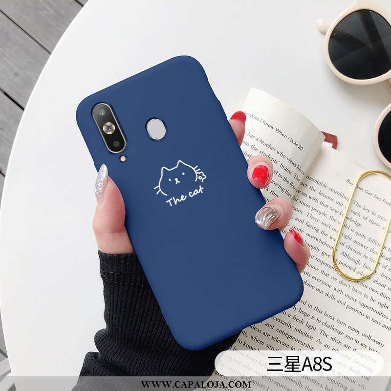 Capa Samsung Galaxy A8s Bonitos Silicone Capas Masculino Azul, Samsung Galaxy A8s Soft Baratos