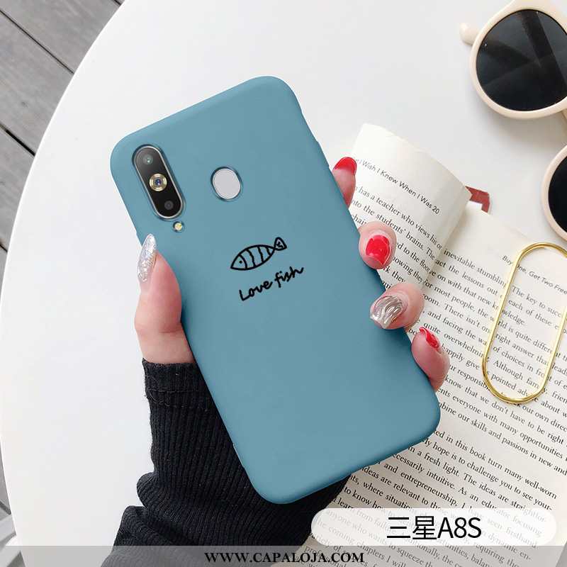 Capa Samsung Galaxy A8s Bonitos Silicone Capas Masculino Azul, Samsung Galaxy A8s Soft Baratos