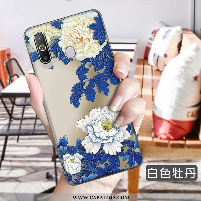 Capa Samsung Galaxy A8s Protetoras Soft Cases Antiqueda Azul, Capas Samsung Galaxy A8s Floral Barata