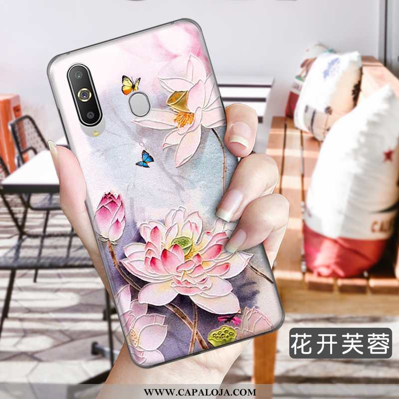 Capa Samsung Galaxy A8s Protetoras Soft Cases Antiqueda Azul, Capas Samsung Galaxy A8s Floral Barata