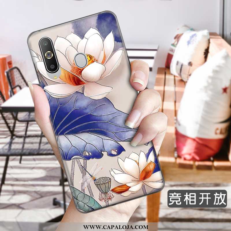 Capa Samsung Galaxy A8s Protetoras Soft Cases Antiqueda Azul, Capas Samsung Galaxy A8s Floral Barata