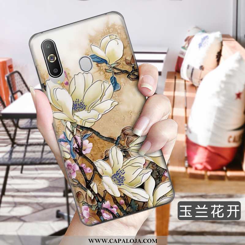 Capa Samsung Galaxy A8s Protetoras Soft Cases Antiqueda Azul, Capas Samsung Galaxy A8s Floral Barata