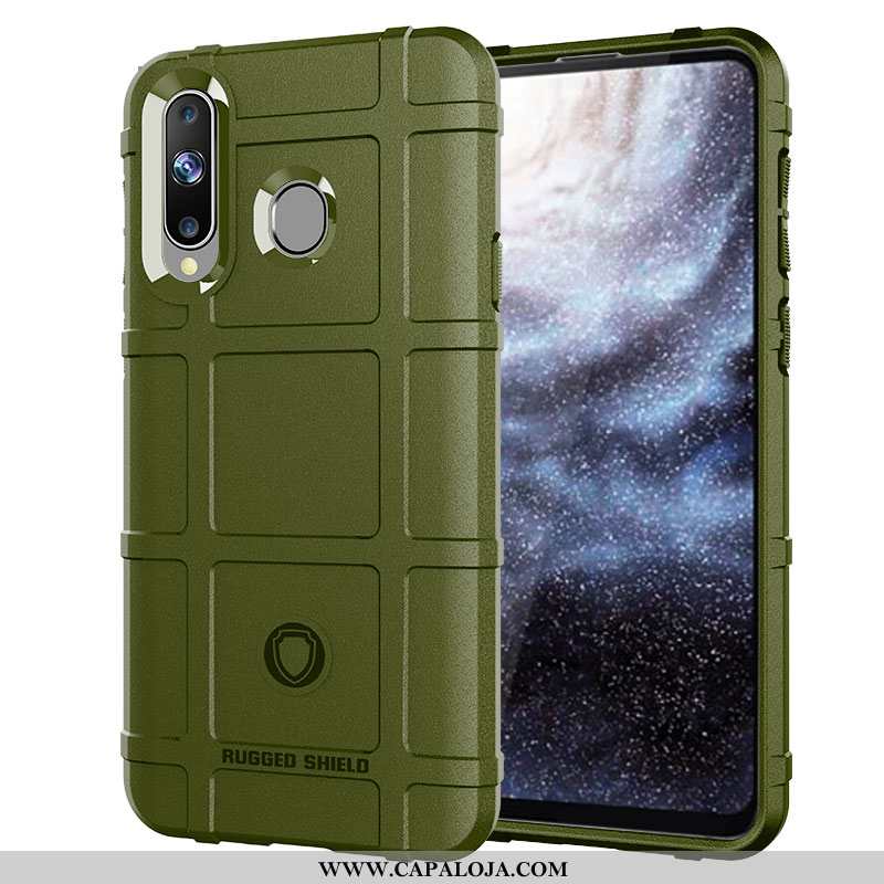 Capa Samsung Galaxy A8s Protetoras Tampa Capas Telemóvel Verde Militar, Samsung Galaxy A8s Silicone 