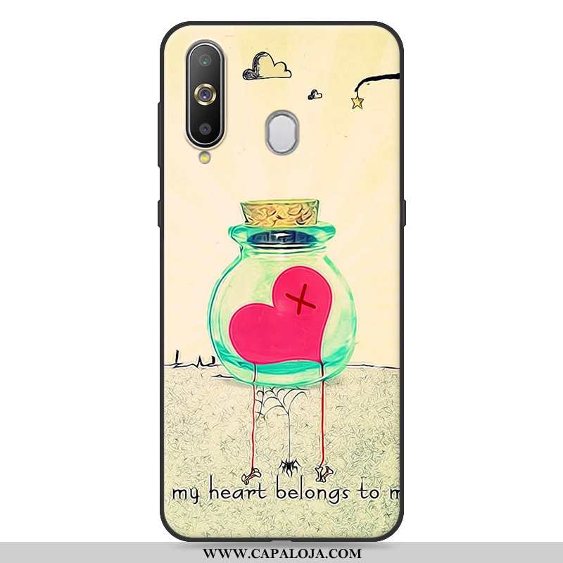 Capa Samsung Galaxy A8s Silicone Soft Amarelo Feminino, Capas Samsung Galaxy A8s Desenho Animado Pro