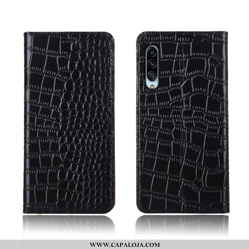 Capa Samsung Galaxy A90 5g Couro Crocs Telemóvel Feminino Castanho, Capas Samsung Galaxy A90 5g Prot