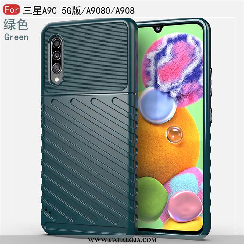 Capa Samsung Galaxy A90 5g Protetoras Cases Completa Malha Azul Escuro, Capas Samsung Galaxy A90 5g 