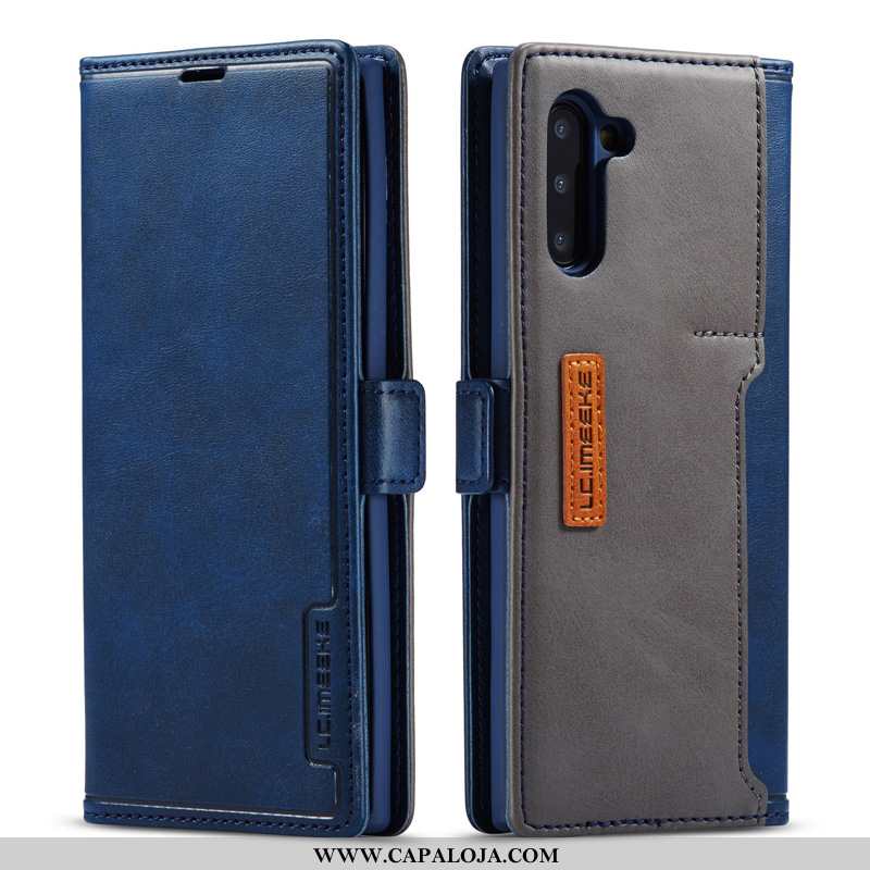 Capa Samsung Galaxy Note 10 Couro Genuíno Capas Marrom Completa Castanho, Samsung Galaxy Note 10 Sim