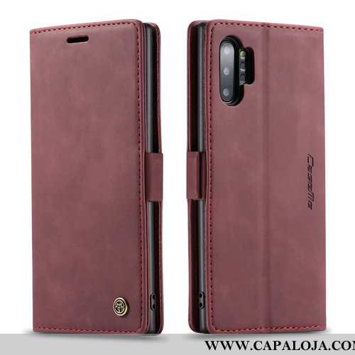 Capa Samsung Galaxy Note 10+ Criativas Negócio Capas Nova Castanho, Samsung Galaxy Note 10+ Couro Co