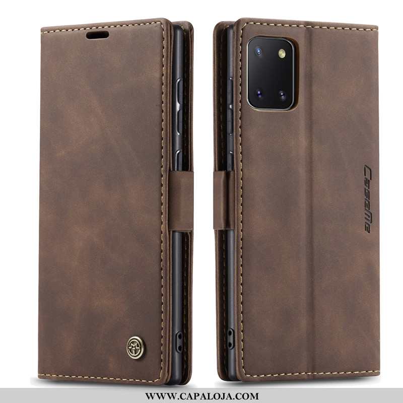 Capa Samsung Galaxy Note 10 Lite Couro Cases Antiqueda Caqui, Capas Samsung Galaxy Note 10 Lite Cria